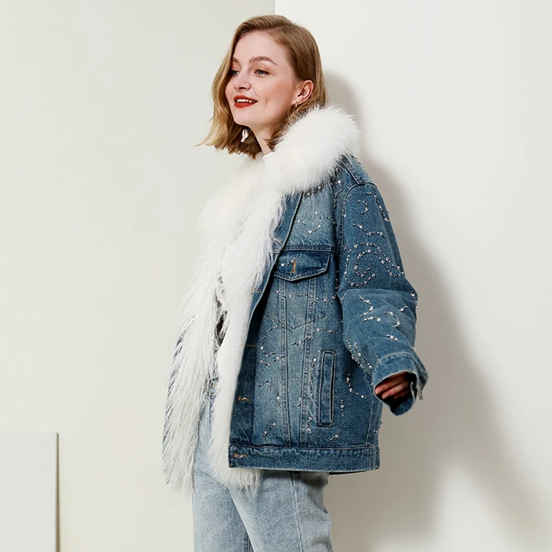 Женские пальто 2020 зимняя натуральная кроличья Рекс внутренняя куртка Женский