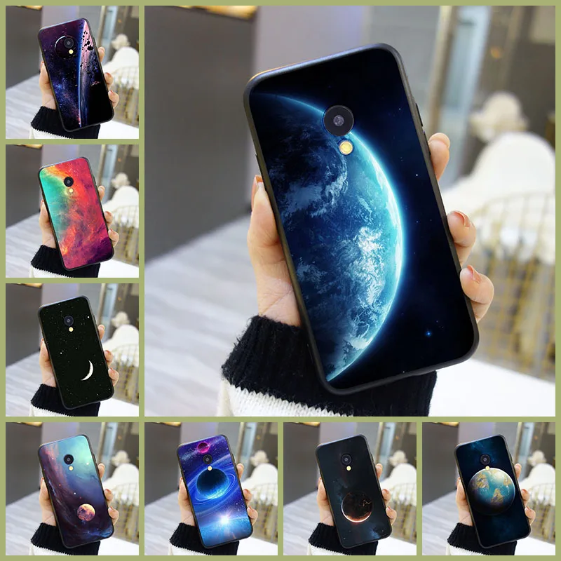 Мягкий силиконовый чехол для телефона Meizu M6 M6S M6T M5 M5C M5S M3 M3S M2 черный звездный