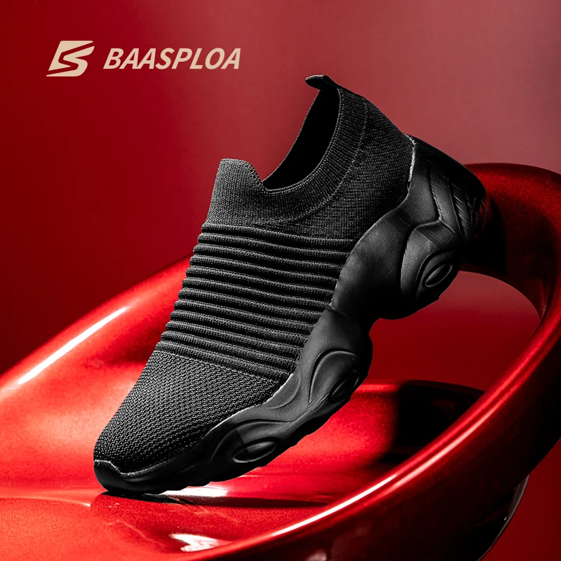 Baasploa Summer Men Women Fashion Shock Absorption Sock Shoes Non-slip Wear-resistant Casual Couple Sneakers Soft Walking Shoes