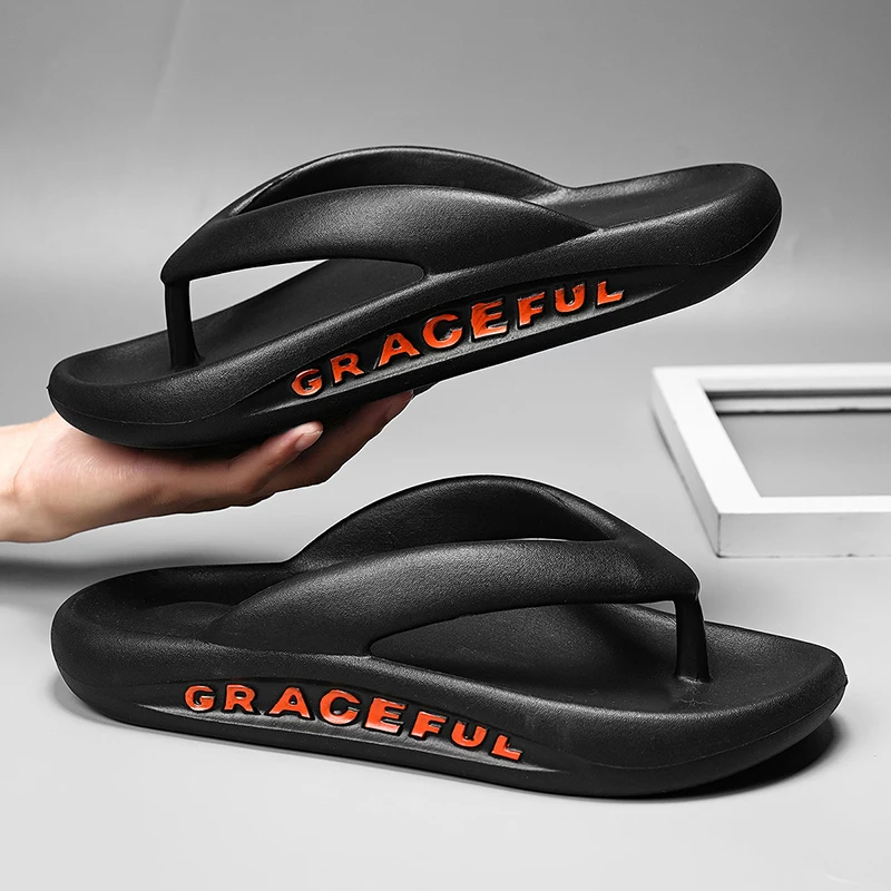 

Brand Men's Shoes For Male Slippers Plus Size 39-45 Fashion Summer Men Flip Flops Outdoor Soft Casual Shoes Men