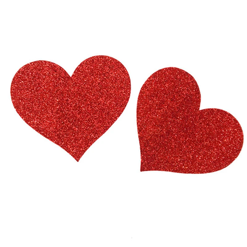 

Wholesale and Retail Nipple Glitter Heart-shaped Nipple Cover Stars High Quality Sequins Women Nipple Stickers NCW132
