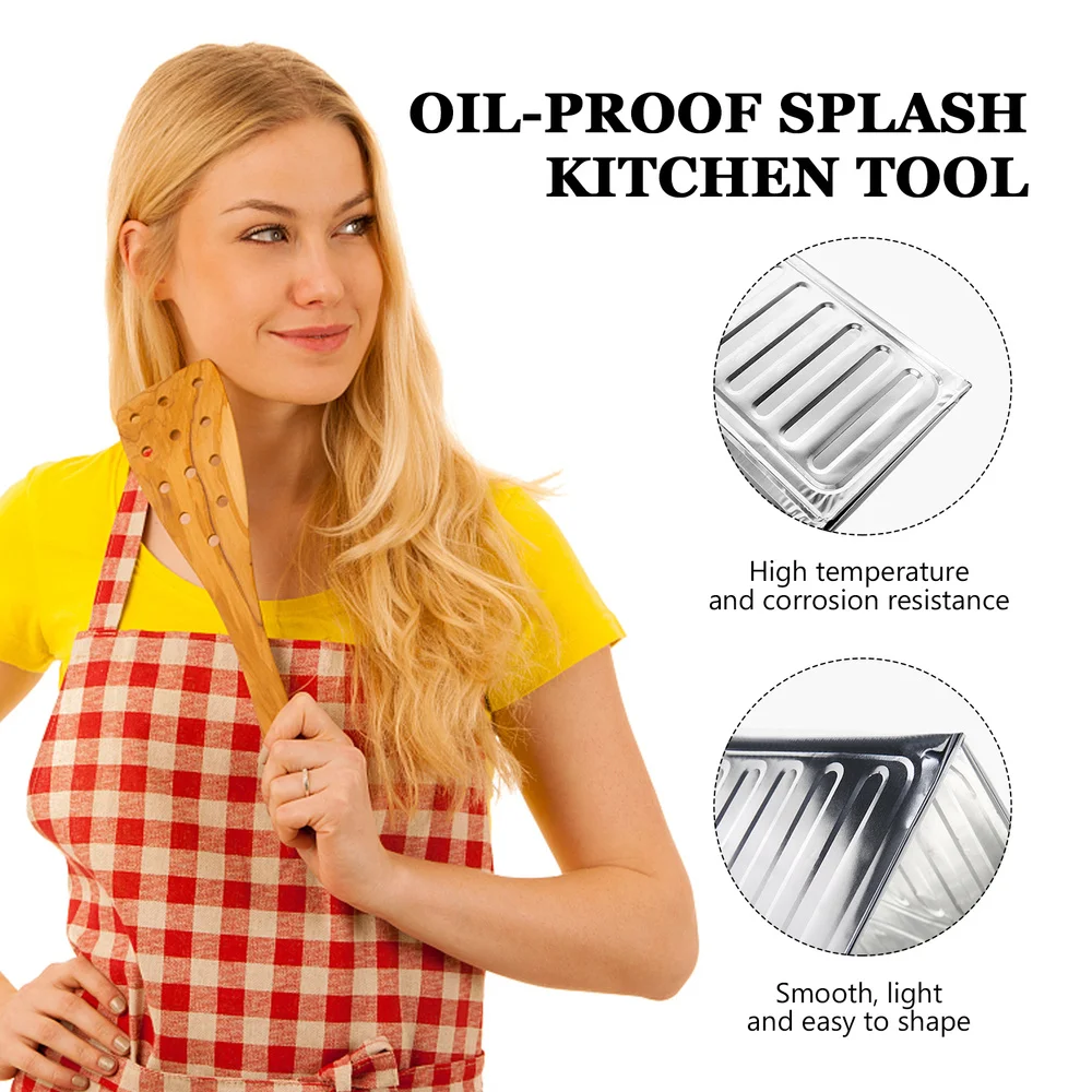 

OUNONA Anti Splatter Shield Guard Screen Board Aluminum Foil Oil Block Oil Barrier Oil-Proof Kitchen Tool