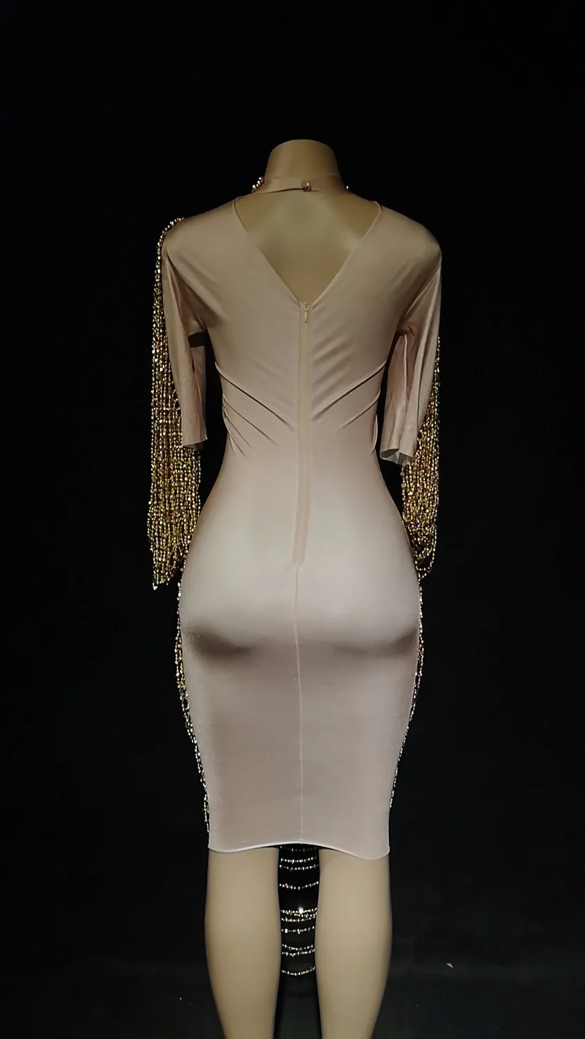 2020 New Women Sexy Dress Gold Pearls Sparkle Rhinestones Nightclub Birthday Party Stage Wear Dancer Singer Dance Costumes DJ DS | Дом и сад