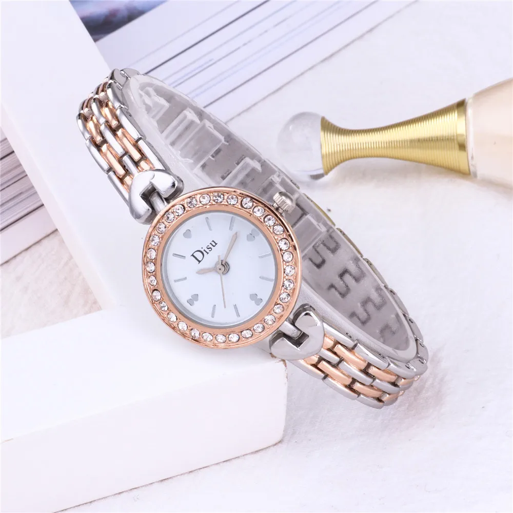 

2021 New Fashion Quartz Watch Golden Women's Alloy Casual Fashion Student Watch Couple Watch Birthday Gift Gift