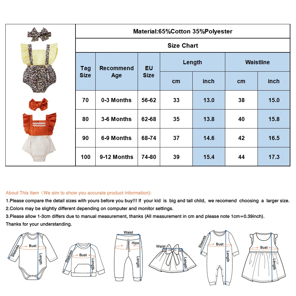 

Newborn Baby Girls Leopard Print Ruffled Backless Romper Headband 2Pcs Sets Cotton Outfits Summer Sleeveless Strap Clothes D30