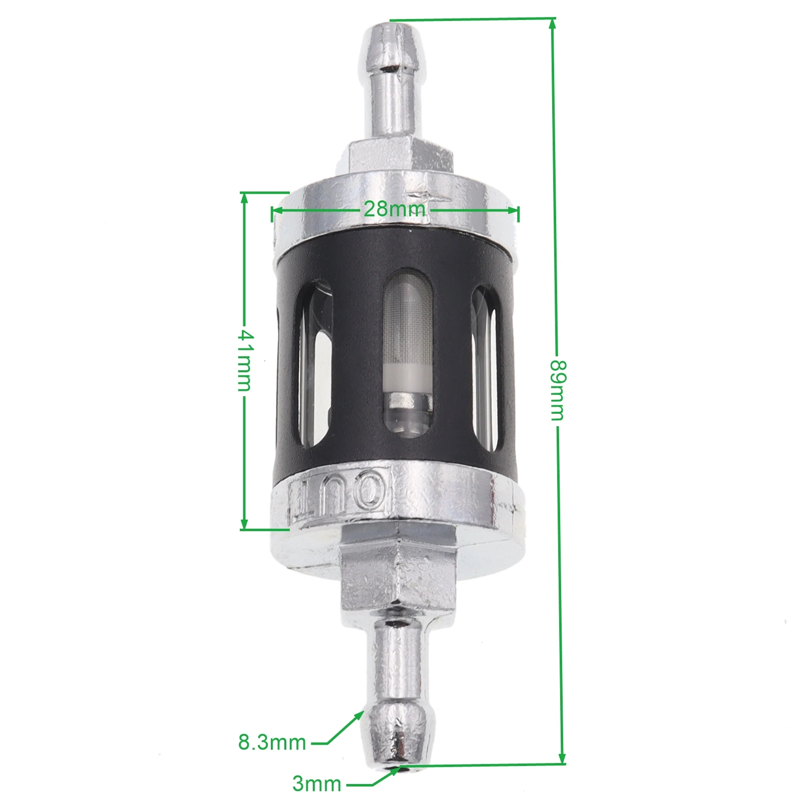 Большой алюминиевый топливный фильтр для бензинового масла 1/4 дюйма встроенный