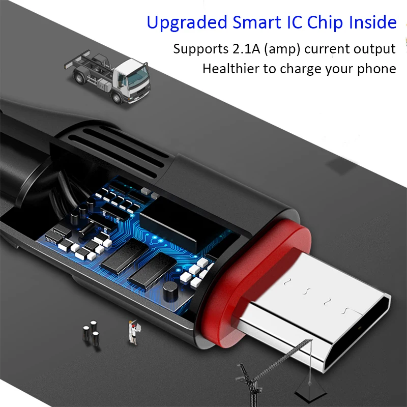 Мягкий Micro USB кабель HOCO 2 1 а м для Xiaomi Samsung Huawei Быстрая зарядка Kable Android | Мобильные