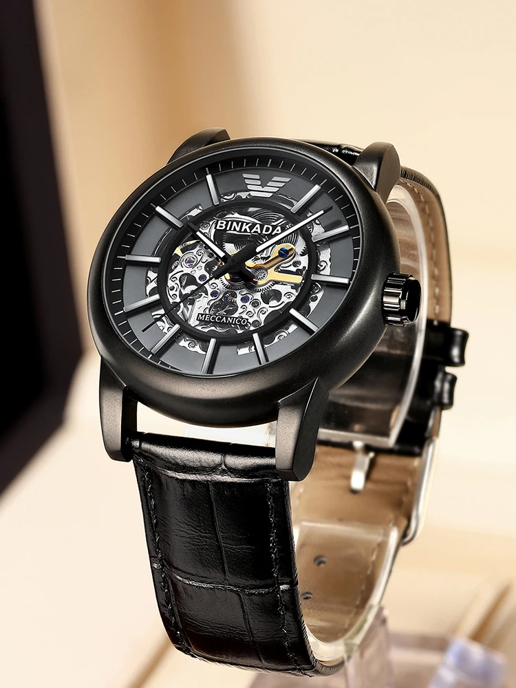 

Часы Binkada Мужские механические, полностью автоматические водонепроницаемые с десятью циферблатами, с вырезами и турбийоном