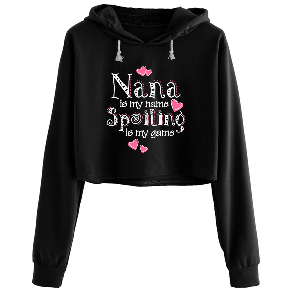 

Spoiling Nana Crop Hoodies Women Anime Emo Aesthetic Kpop Pullover For Girls