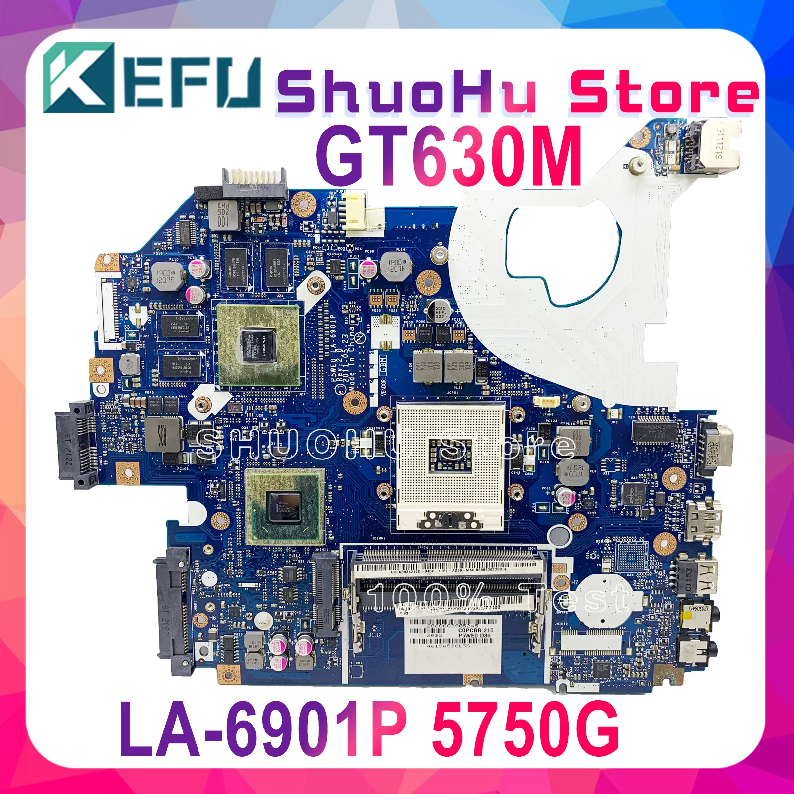KEFU P5WE0 LA 6901P материнская плата для acer 5750 5750G 5755 5755G ноутбука HM65 GT630M оригинальный