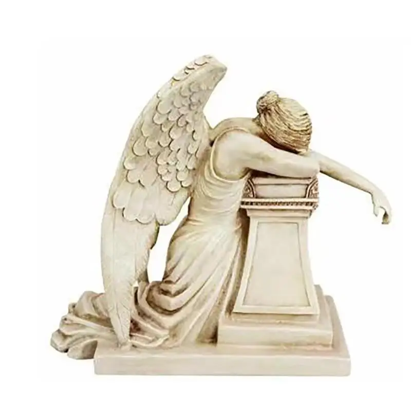 Статуя из смолы с изображением грустного ангела резьба по камню для дома и улицы