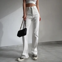 trousers for women pants summer high waist straight leg jeans solid color harajuku loose casual mom fashion 2020 clothing trends