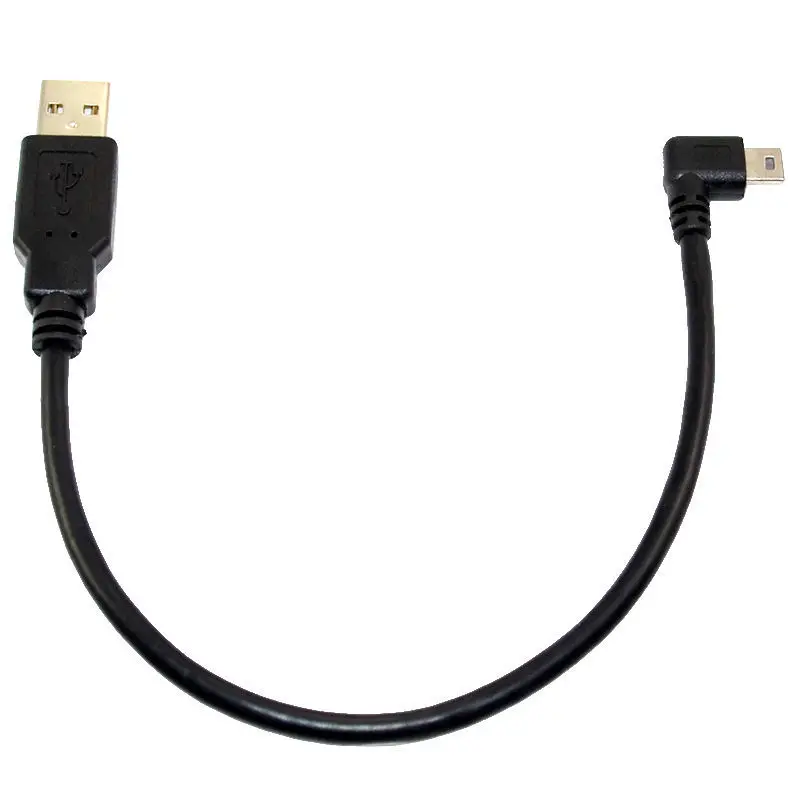 USB кабель для передачи данных A папа-мини-usb B 5Pin папа 90 градусов вверх/вниз/влево/вправо Угол адаптер зарядный кабель синхронизации 0,25 м 1,5 м 3M
