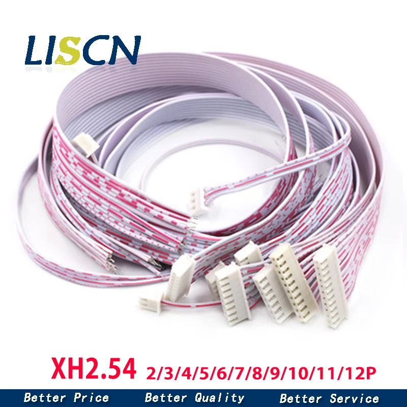 

1 шт красный и белый кабель XH2.54 одна и двойная головка 2,54 мм 50 см 2/3/4/5/6/8/10/11/12P соединительная линия