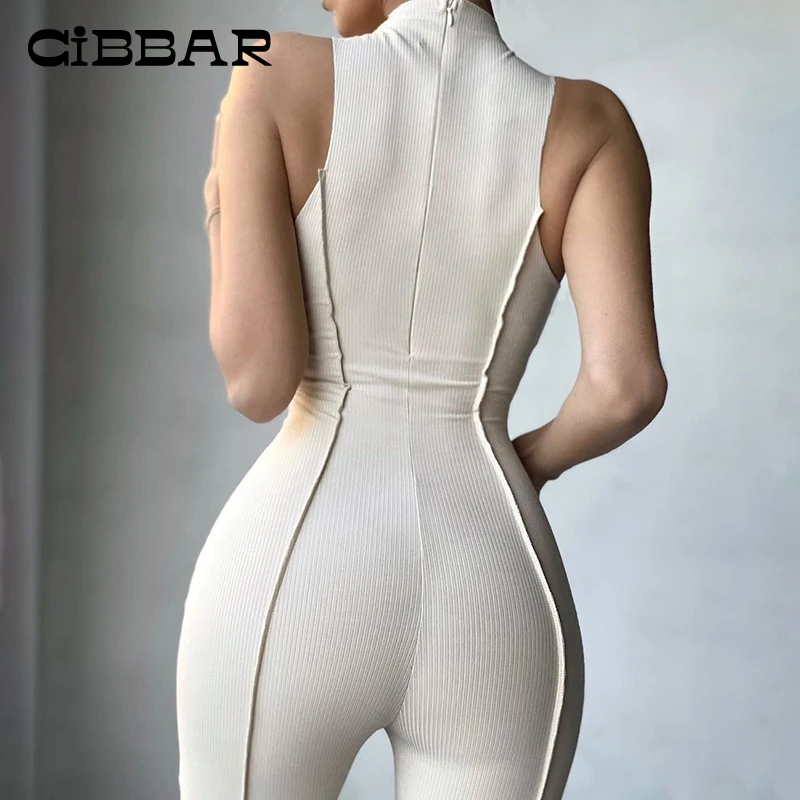 

Женский комбинезон с круглым вырезом, без рукавов, на молнии