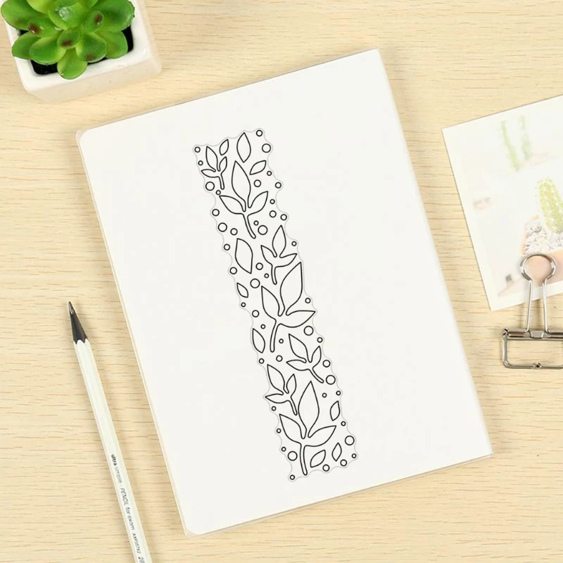 

Leaf Strip Border Frame Metal Cutting Die Cuts Stencils for DIY Embossing Card