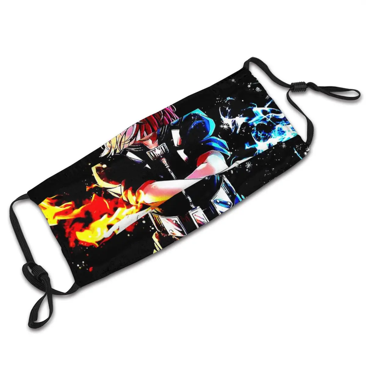 

Todoroki BNHA Washable Mouth Mask My Hero Academia Deku One for All Reusable Face Masks With Filters Anti Haze Mask