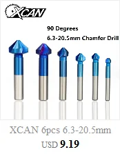 XCAN, 3 шт., 3-12 мм, 4-12 мм, 4-20 мм, HSS, прямые пазы, шаг, набор сверл, титановое покрытие, дерево, металл, дырокол, набор сверл
