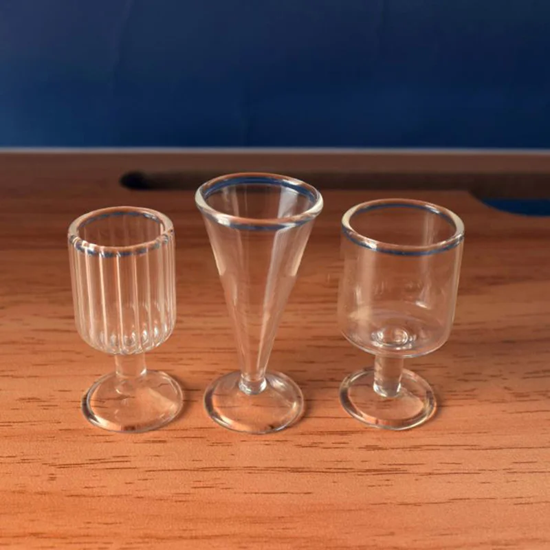 

Dollhouse Mini Resin Transparent Cup Simulation Furniture Model Toys Used To Decorate Doll House Miniature Accessories