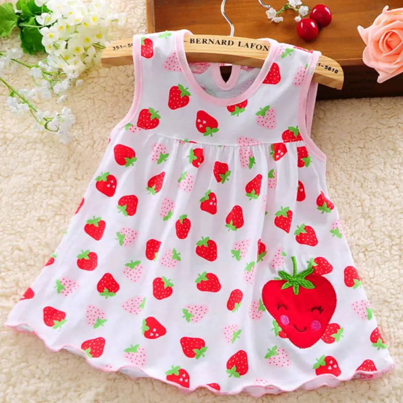 Женское платье без рукавов модная крутая одежда с принтом для маленьких девочек