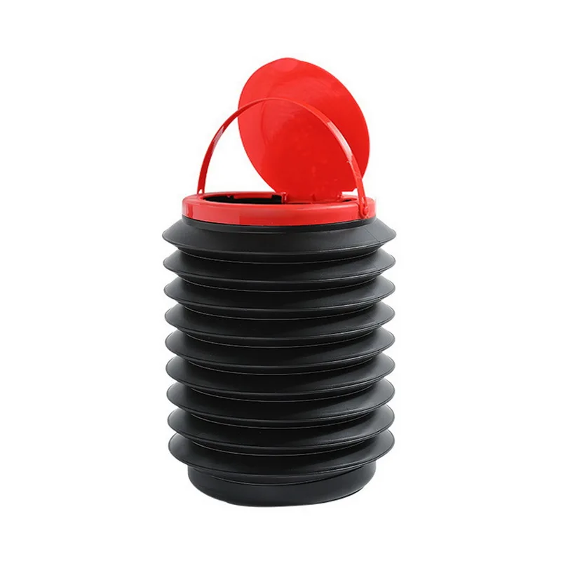 

4L Car Folding Trash Collapsible Water Fishing Bucket Outdoor Camping Garbage Plastic Bucket Storage Box Container
