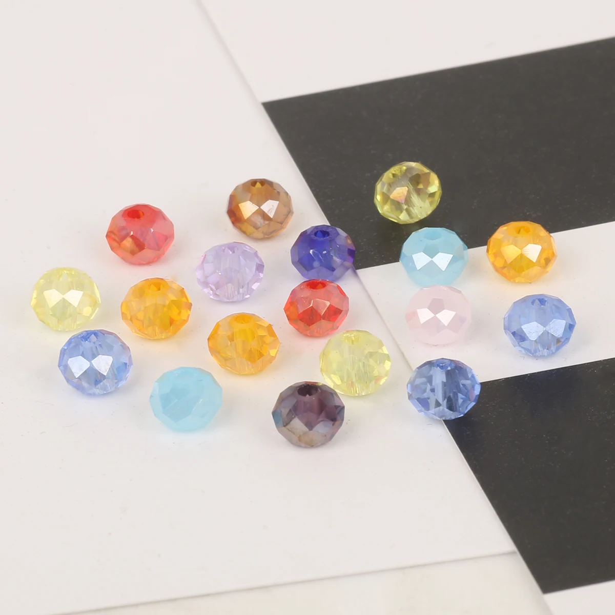 Хит продаж 98 шт 6 мм Стеклянные Бусины круглые хрустальные бусины Свободные Bedas