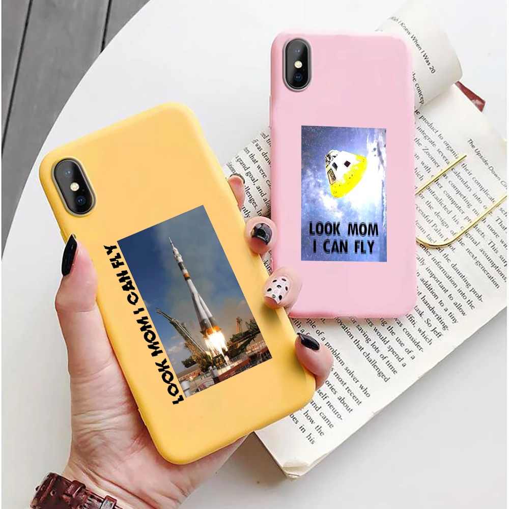 Чехол для телефона Look Mom I Can Fly iPhone 11 Pro XS MAX XR X 7 8 6Plus SE 2020 мягкий силиконовый чехол