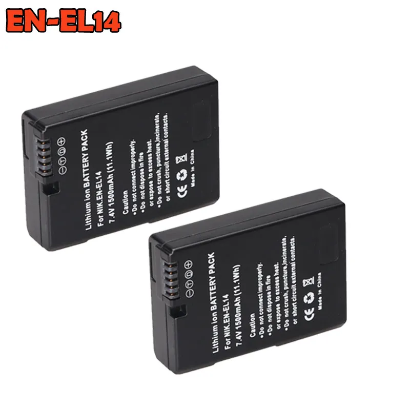 2x EN-EL14 en-el14a RU EL14 el14a Батарея декодировать bateria+ usb зарядное устройство для nikon d5300 d5200 d5100 d3100 d3200 P7100 P7800