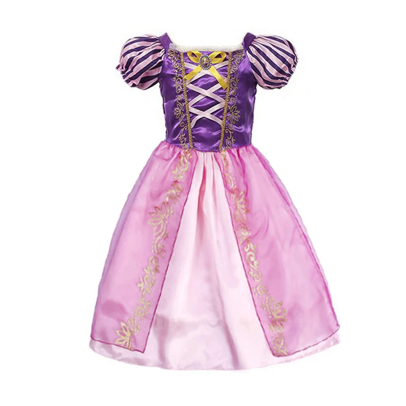 Rapunzel Dress VOGUEON для девочек праздничное платье принцессы летнее Пышное Платье Ариэль "Минни" Жасмин игрушка "Рапунцель" История праздничный костюм для Хэллоуина фон для фотосъемки - Цвет: Rapunzel Dress