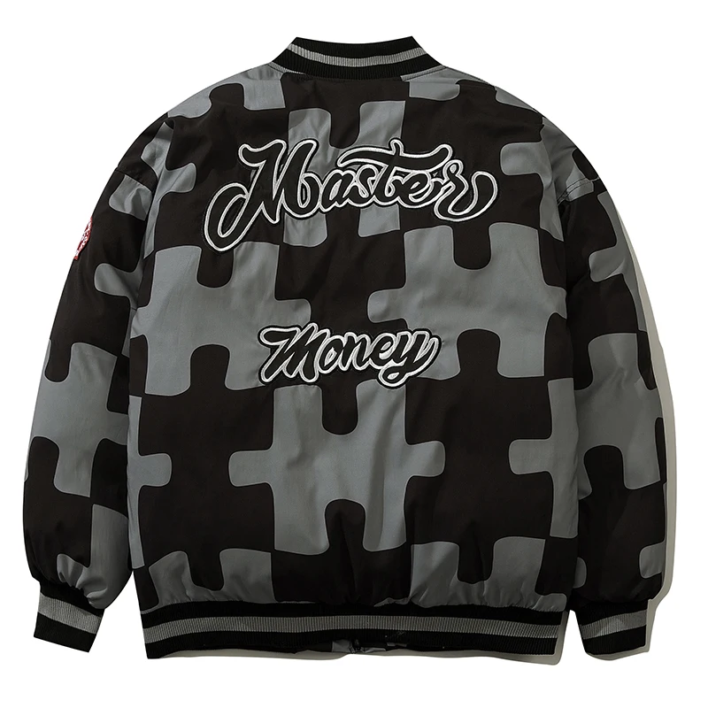 New 2021 Hip Hop Winter Men Parka Jacket Embroidery Patchwork Fashion Windbreaker Jacket Harajuku Padded Jacket Coat Streetwear