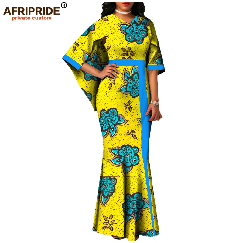 Африканские платья с принтом Анкары для женщин AFRIPRIDE индивидуальное