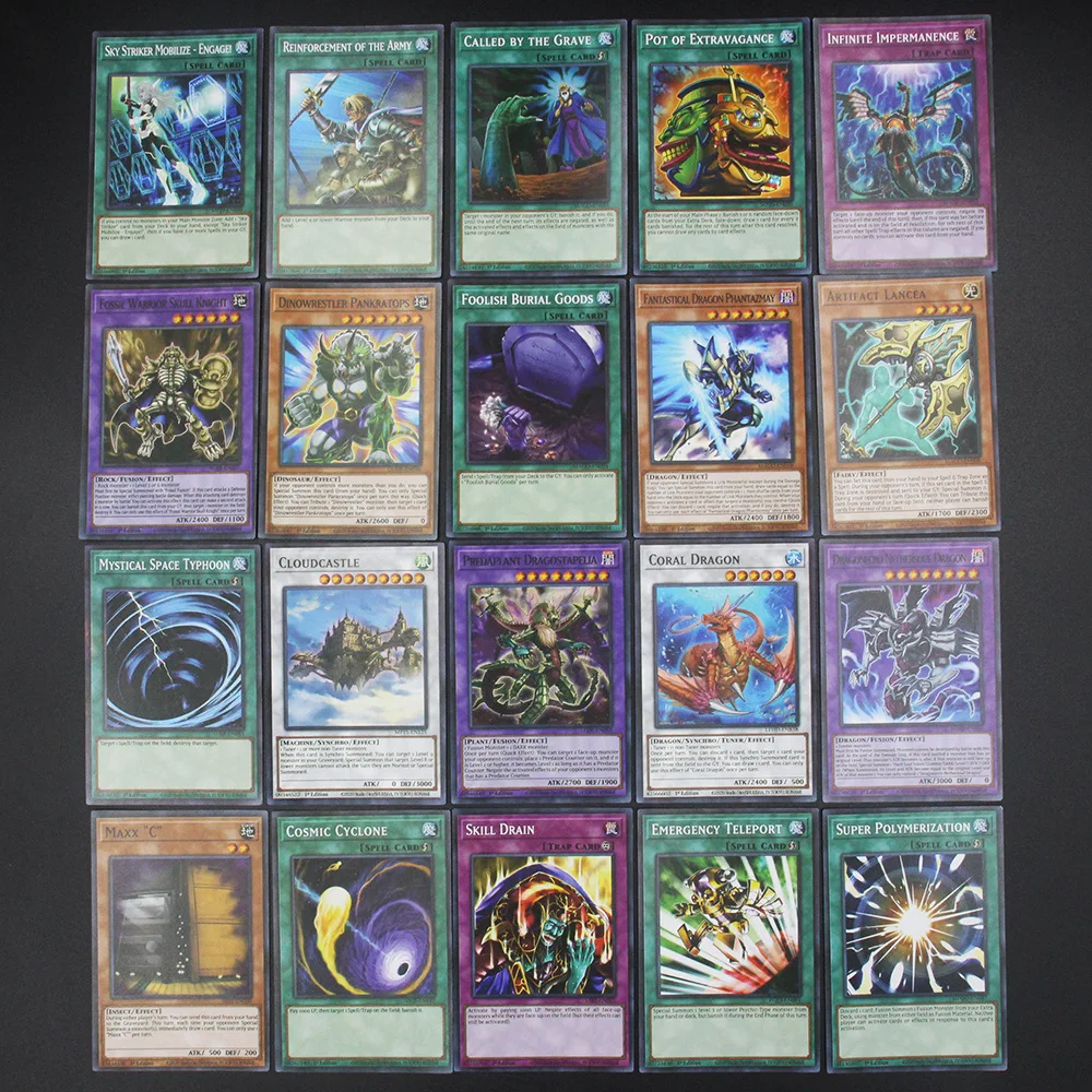 Новинка набор из 100 шт. Yugioh с коробкой карточка для игры Боевая Волшебная Ловушка