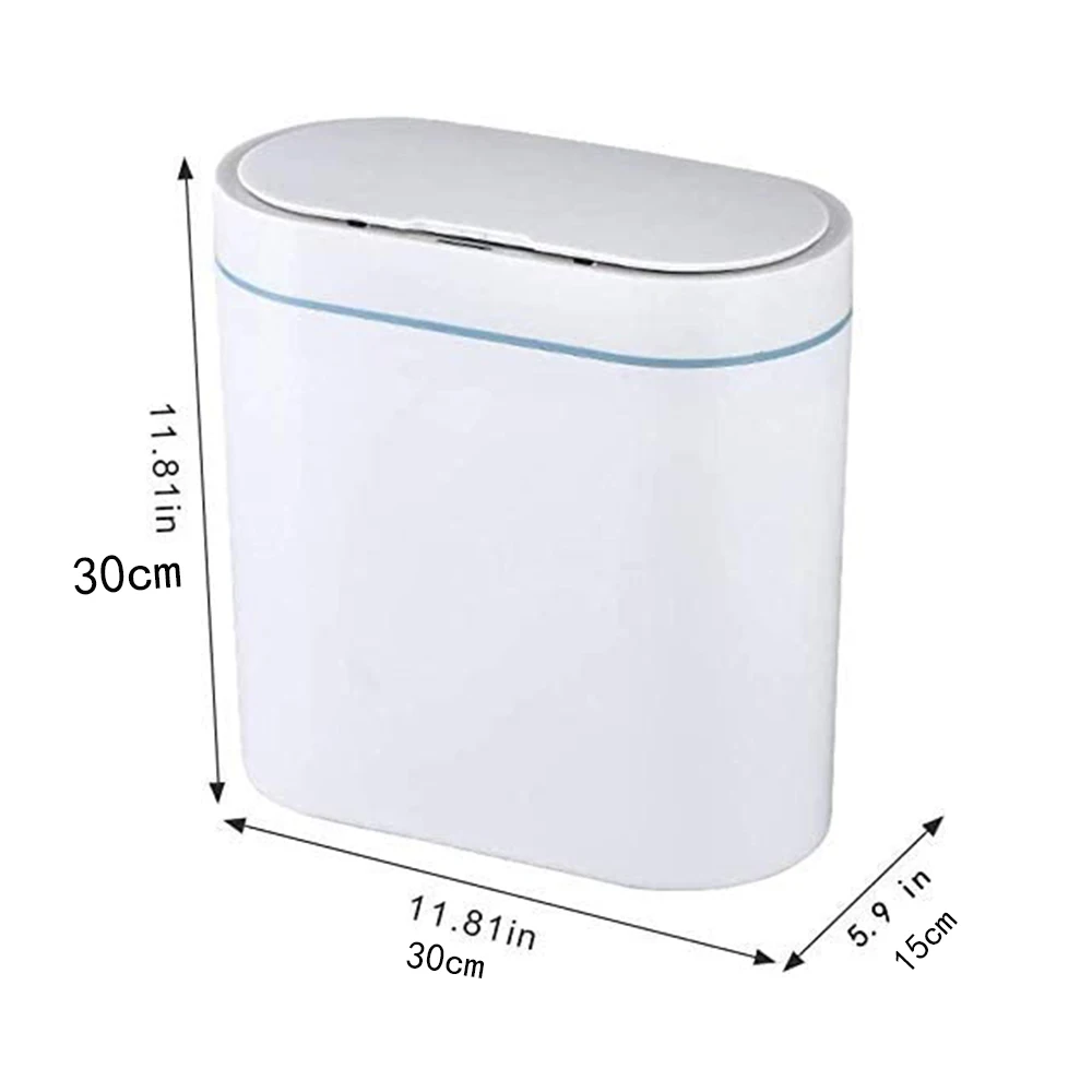 smart sensor trash can electronic automatic household bathroom toilet bedroom living room waterproof narrow seam sensor bin free global shipping