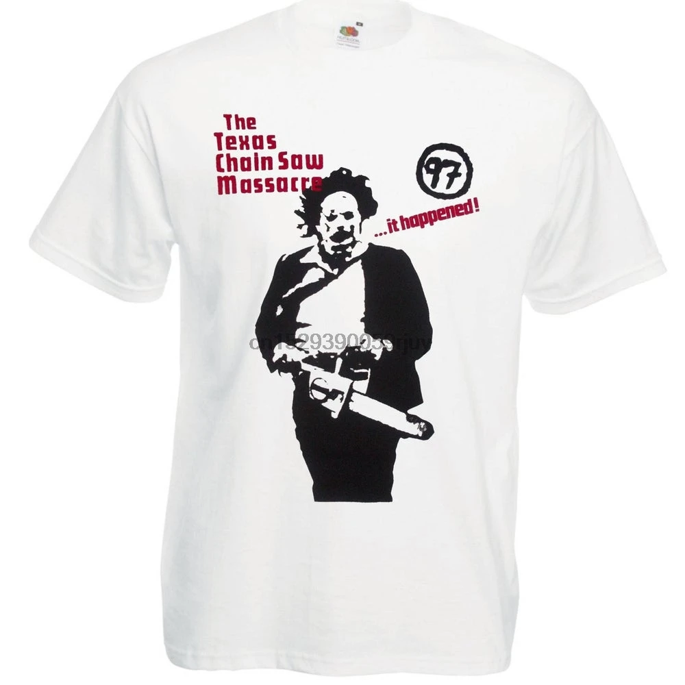 Футболка Техасская резня с Бензопилой надетая Сидом поройн | Мужская одежда