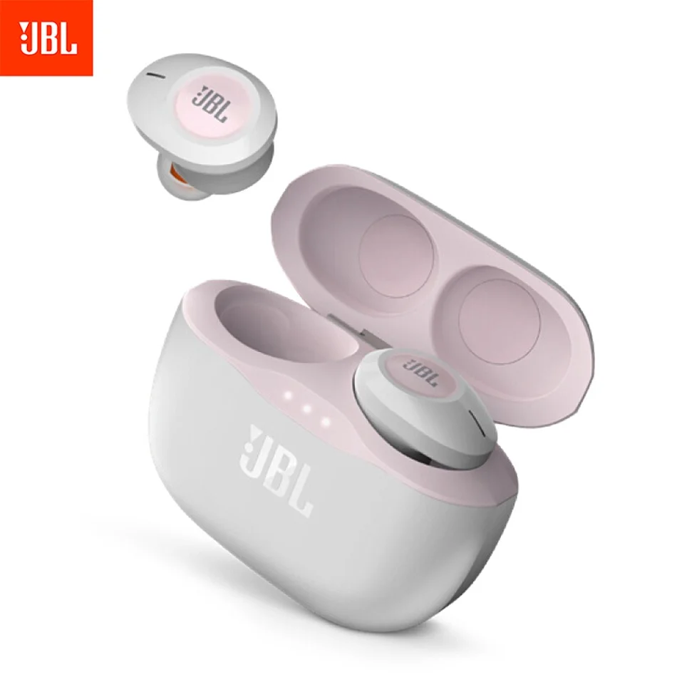 Pink JBL TWS True беспроводные Bluetooth наушники TUNE120 с микрофоном наушники невидимые сенсорные управление спортивные наушники с зарядным чехлом - Цвет: Pink