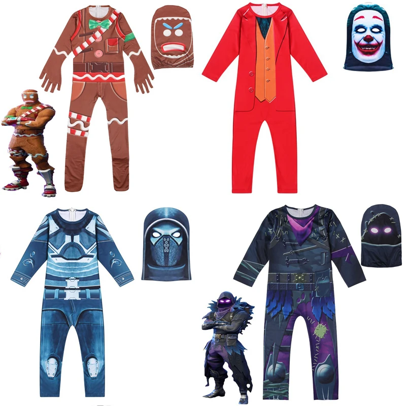 С рисунком черепа для детей мальчиков кавалерист битва Ворон Косплей комбинезон