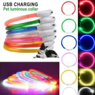 Светящийся ошейник для собак, перезаряжаемый через USB, разрезаемое светодиодное светящееся ночное защитное ошейник для маленьких и больших питомцев, собак и щенков