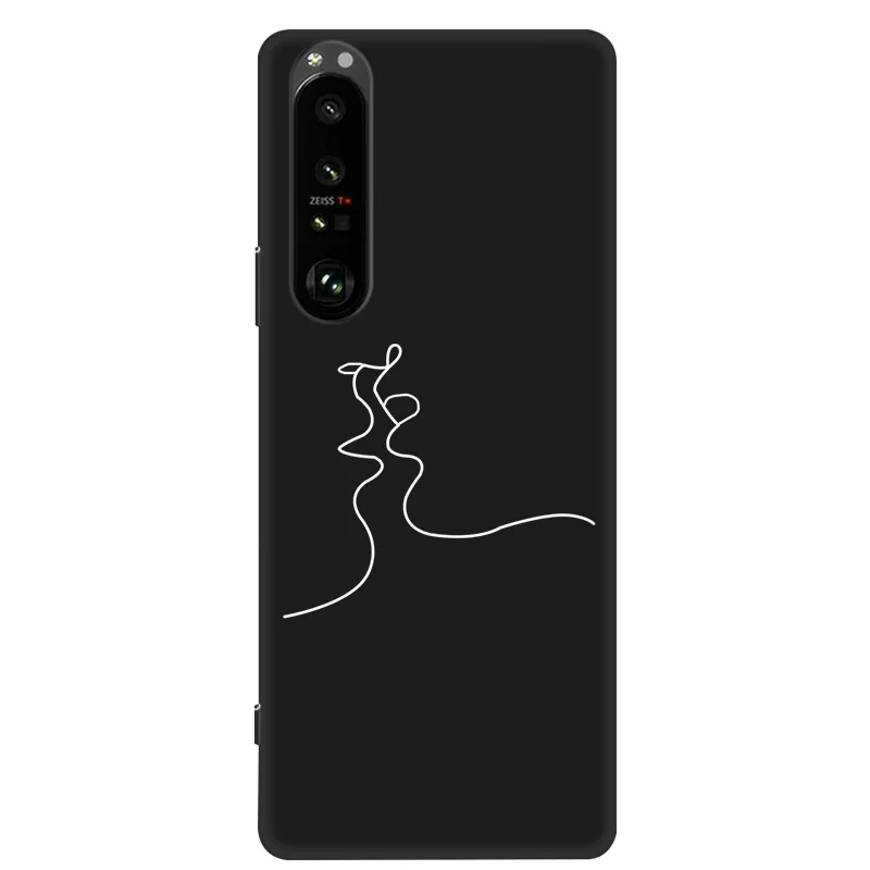 Фото Черный силиконовый чехол для Sony Xperia 1 II 10 III Lite, чехол для телефона Sony Xperia 5 10 II 1 III L3 L4, задние чехлы №5