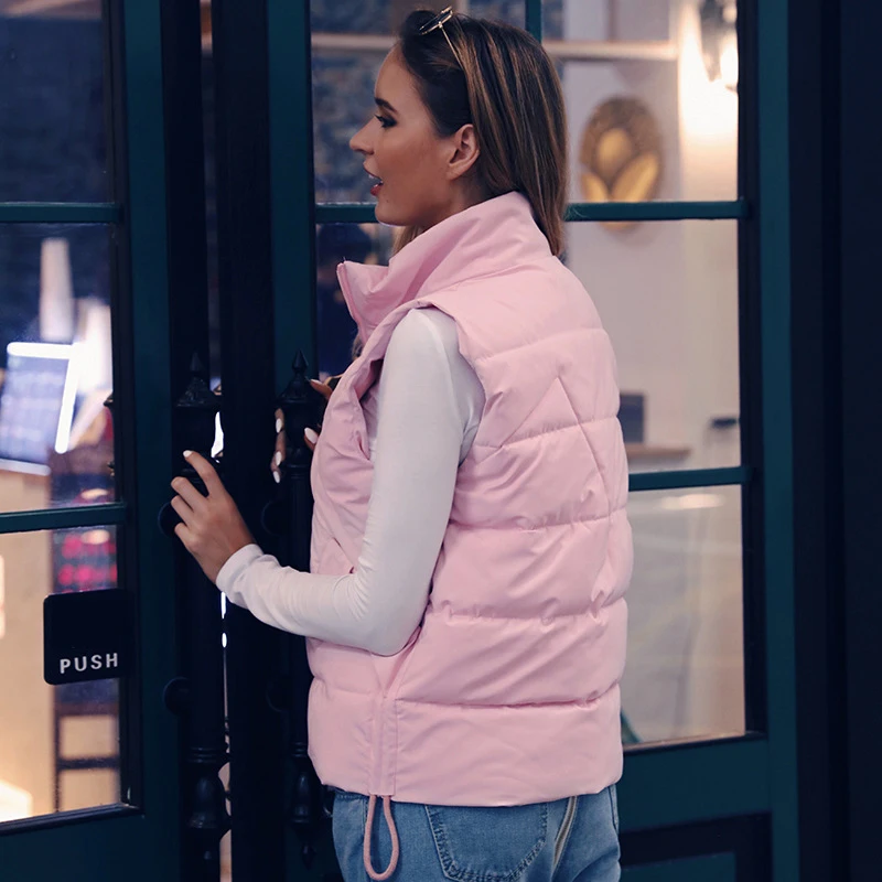 IClosam зимний женский пуховый жилет Модный без рукавов куртка теплый пуховик плюс