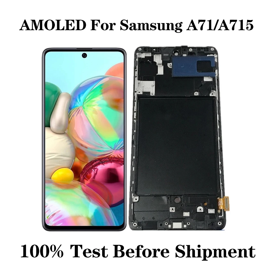 

6.7" Original AMOLED For Samsung Galaxy A71 LCD Touch Digitizer Sensor Assembly For Samsung A71 Display A715 A715F A715FD LCD