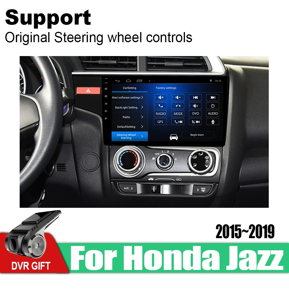 Автомобильный мультимедийный плеер ZaiXi Android GPS для Honda Jazz 2015 ~ 2019 автомобильная