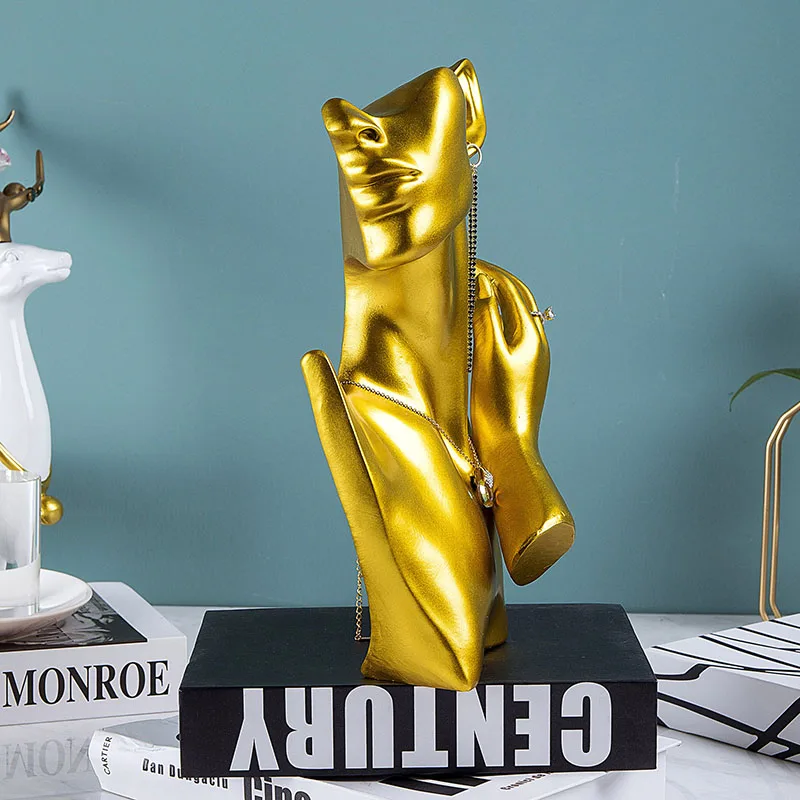 Resin Sculpture Home Decor Nordic Figure Statue Jewelry Stand Earrings Necklace Display Room Decoration Accessories Crafts | Дом и сад
