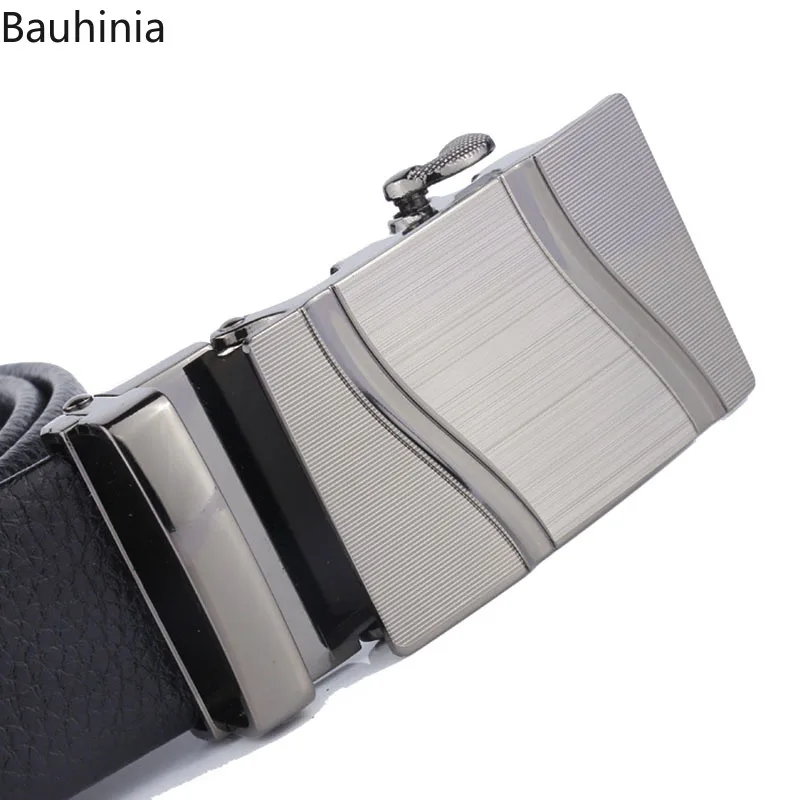 

Mens Business Style Belt Black Artificial Leather Strap Male Waistband Automatic Buckle Belts Top Quality Girdle Belts For Jeans