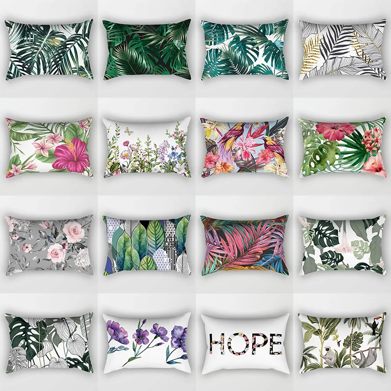 Горячая распродажа тропические растения и цветы милая подушка обезьяна чехлы