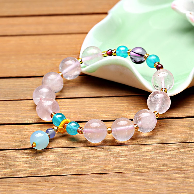 Лидер продаж женский браслет из натурального порошкового хрусталя Модный