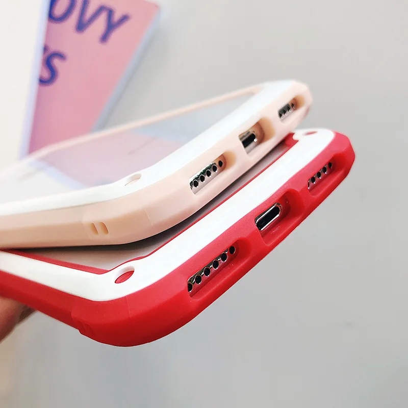 

compatible with i 7 8 Plus 11 Pro Max candy color military defense phone case iPhone11 lens protective case cover