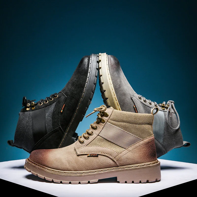 Новые Теплые зимние мужские ботинки ботильоны из натуральной кожи Мужская