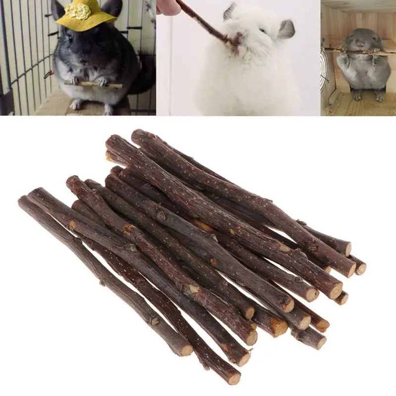 

10Pcs/Set Hamster Chew Exercise Toys Natural Wooden Playing Exercise Teeth Care