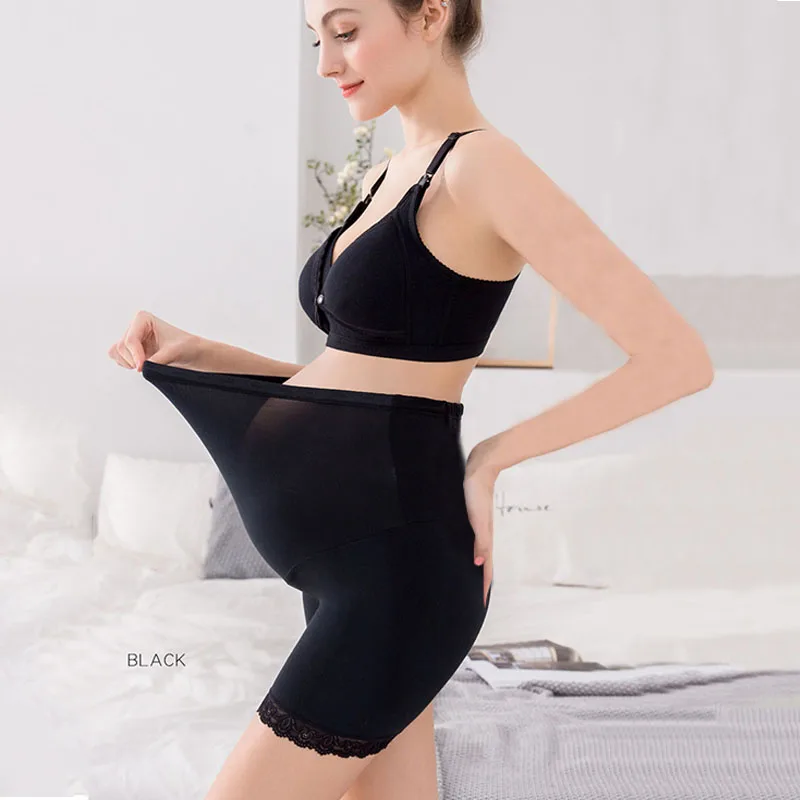 Леггинсы для беременных летние брюки черные дышащие кружевные Безопасные Брюки