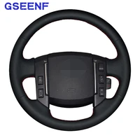 car steering wheel covers handsewing black artificial leather for land rover freelander 2 2007 2008 2009 2010 2011 2012